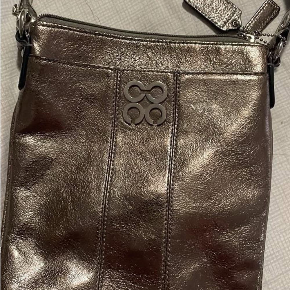 Coach Metallic Brown Crossbody Bag